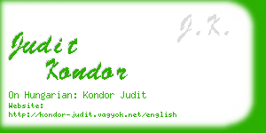 judit kondor business card